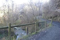 Cruzamos el Pamano por el puente de Rions.