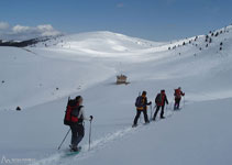 Llegando al refugio.