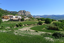 Vistas de los campos de Peramola a nuestra derecha.