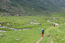 Llegando al Pla de las Peyres.