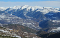 Vistas de la Cerdaña y de Estana, donde hemos empezado la ruta.