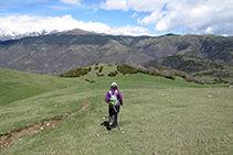 Llegando al collado del Llop.